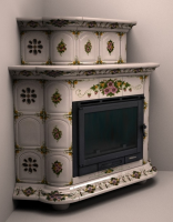 Камин КимрПечь Прованс угловой двухъярусный Лето