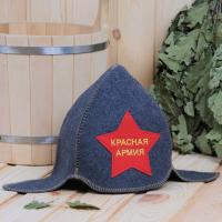 Шапка Рушер Буденовка "Красная армия" серая