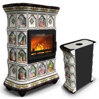 КимрПечь Истра пристенный Усадьба (комплектация: Облицовка для топок Ладья-700, Erik-700)