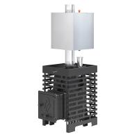 Печь для бани АСТОН (ASTON) «Шторм 16» (ДТ-4) с баком на трубе 50л Ø120 (AISI 439) «ШТОРМ»