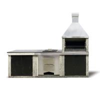 Уличная кухня Grill-Roks Stella XL жаровня + стол + печь под казан