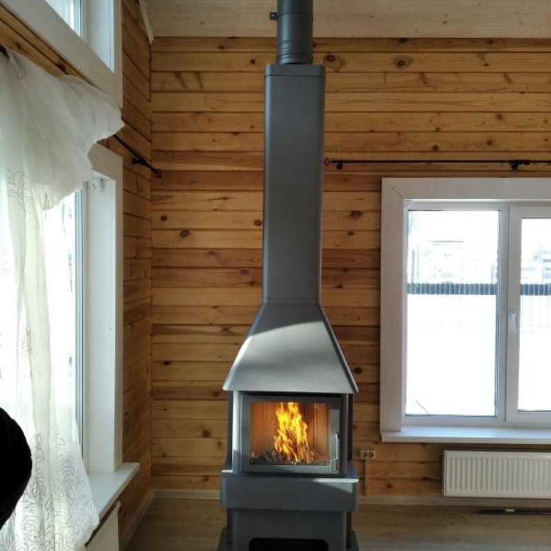 Печь-камин Бавария три стекла 