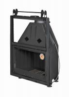 Топка Экокамин Альфа 800 КВ с контргрузом черный шамот