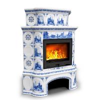 КимрПечь Прованс с дровником угловой двухъярусный Голландия (топка: Ладья-700)