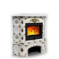 КимрПечь Прованс с дровником угловой Лето (топка: Ладья-600)