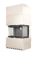 Камин РОДОС 800 СЛОНОВАЯ КОСТЬ шамот черный Экокамин