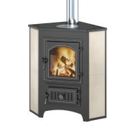 Печь-камин ВЕЗУВИЙ ПК-01 угловой с конфоркой бежевый (220)