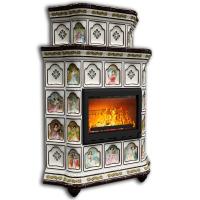 КимрПечь Истра угловой двухъярусный Муха (комплектация: Облицовка для топок Ладья-600, Antek)