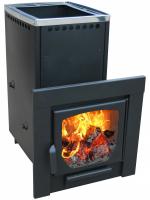 Печь для бани Варвара Паленица с контуром стекло