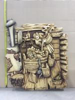 Панно резное "Дед да Иван"