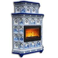 КимрПечь Истра угловой двухъярусный Голландия (комплектация: Облицовка для топок Ладья-700, Erik-700)