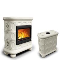 КимрПечь Изразцовый камин Медальон центральный Ваниль (топка: Ладья-600) (топка: Ладья-600)