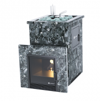 Печь для бани ИзиСтим Анапа М2 в полноценном кожухе Пироксенит с открытым верхом