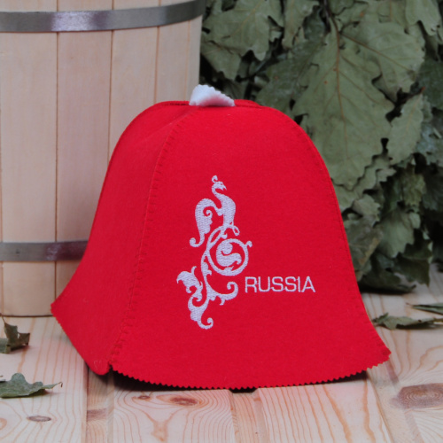 Шапка Рушер Russia ПЭ красная