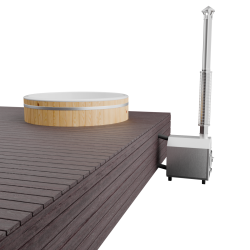 Купель БОНДАРСПА (BONDARSPA) встраиваемая в террасу. Не полное погружение.