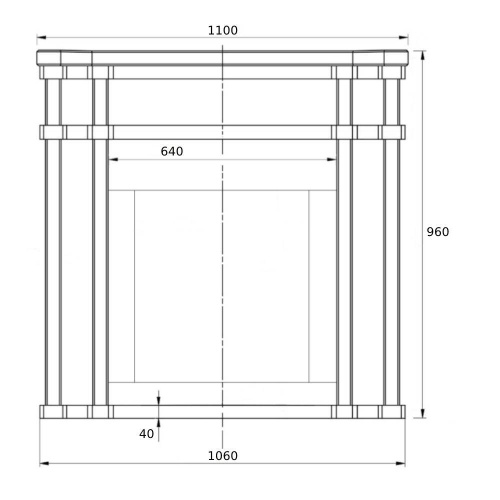 Портал из натурального камня Пироксенит ПроМеталл