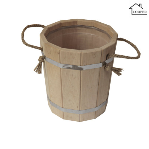 Запарник 15л Бондарь (Cooper) с пластиковой вставкой без крышки ольха ЗП-15