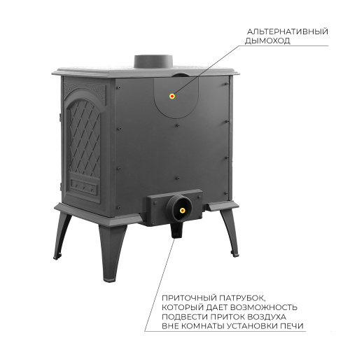 Печь-камин Везувий SV-13 "Антрацит"