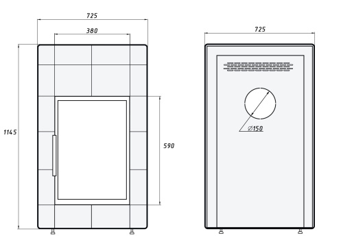 Печь-камин EYSEN Atacama(керамика)