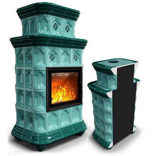 КимрПечь Керамическая печь Истра пристенный двухъярусный Волна (комплектация: Астов-МЛ700)