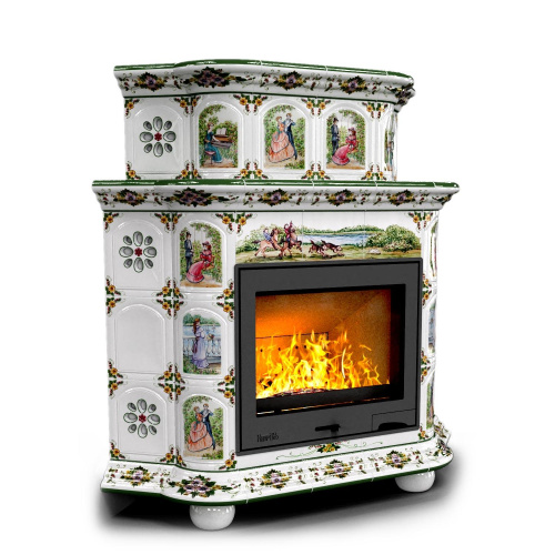 КимрПечь Прованс угловой двухъярусный Усадьба (топка: Ладья-600)