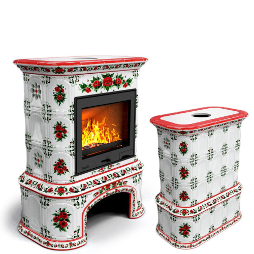 КимрПечь Прованс с дровником центральный Маки (топка: Ладья-600)