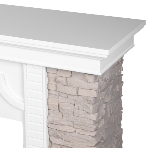 Комплект Портал Firelight Florida 25 белый, серый + Очаг Electrolux EFP/Р-2520LS N