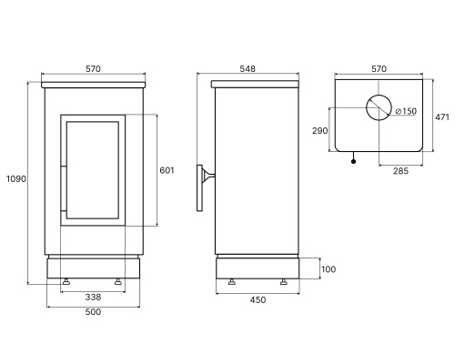 Печь камин Eysen Silverado (талькомагнезит)