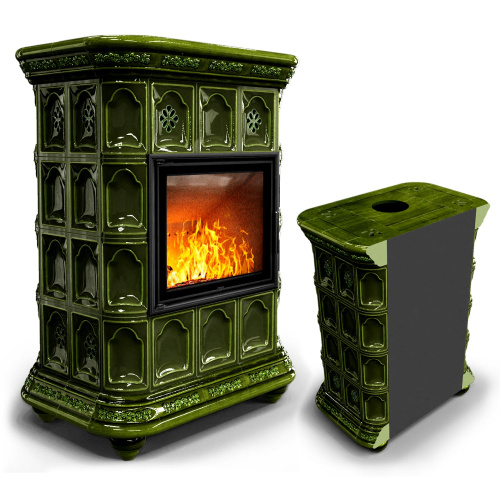 КимрПечь Истра пристенный Хвоя (комплектация: Облицовка для топки МЛ 700)