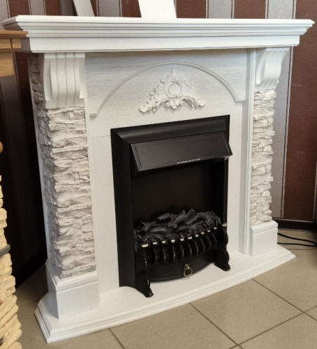 Комплект Угловой Портал Real Flame Уголок Афины (Athena Corner) GR STD/EUG/25"5/24 + Очаг Royal Flame Фобос (Fobos) FX