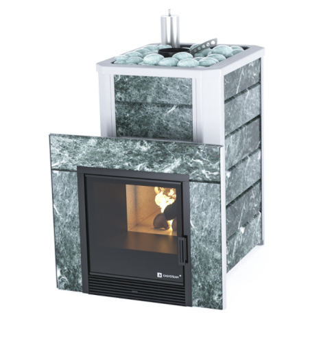 Печь для бани и сауны ИзиСтим Ялта 15 в камне Талькохлорит