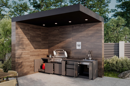 Кухня ASTOV BBQ № 2 (ширина 3440 мм)