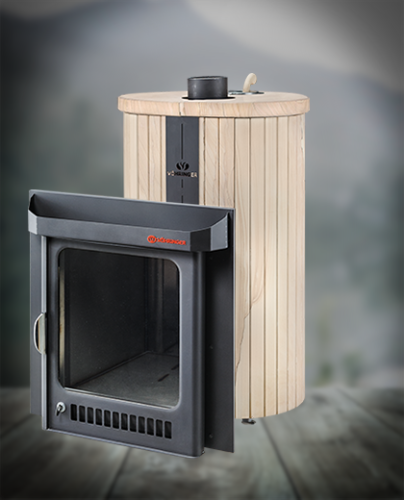 Печь для бани Ферингер Ламель Макси "Окаменевшее дерево" перенесенный рисунок до 38 м³ (серия ПФ)