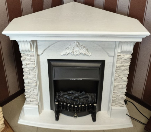 Комплект Угловой Портал Real Flame Уголок Афины (Athena Corner) GR STD/EUG/25"5/24 + Очаг Royal Flame Фобос (Fobos) FX