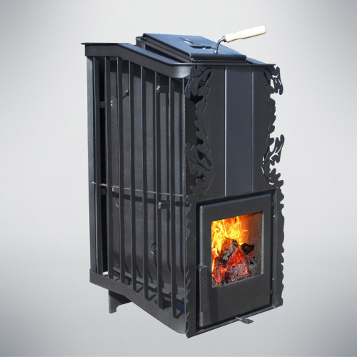 Печь для бани Варвара Терма Каменка мини укороченная стекло