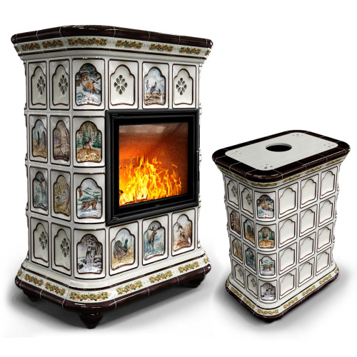 КимрПечь Истра центральный Звери (комплектация: Облицовка для топки МЛ 700)