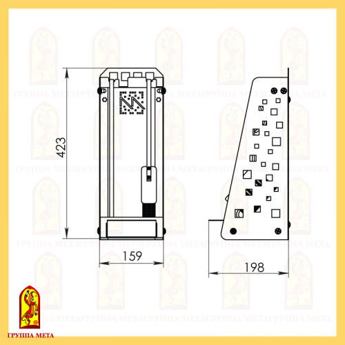 Набор каминный Мета НКА-20МД
