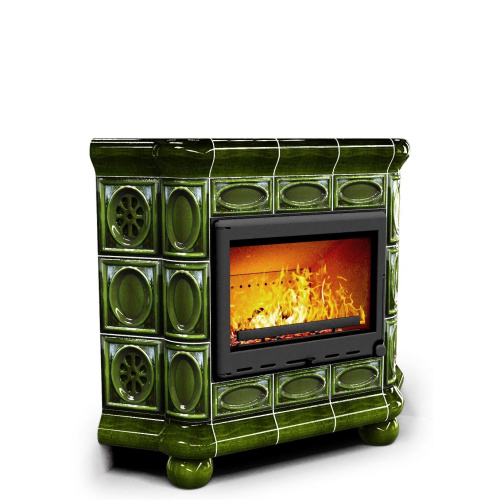 КимрПечь Медальон угловой Хвоя. Печь для дачи (топка: Ладья-700)