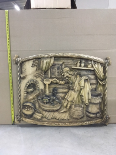 Панно резное "Баба Яга"