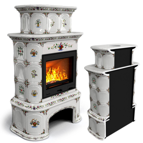 КимрПечь Прованс с дровником пристенный двухъярусный Руан (топка: Ладья-700)