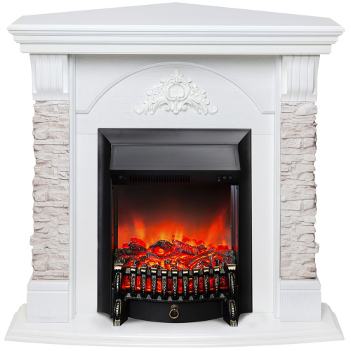 Комплект Угловой Портал Real Flame Уголок Афины (Athena Corner) GR STD/EUG/25"5/24 + Очаг Royal Flame Фобос (Fobos) FX