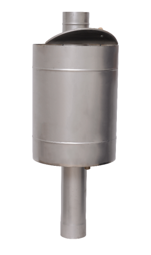 Бак КПД на трубе круглый 55 л на трубе 1000 мм