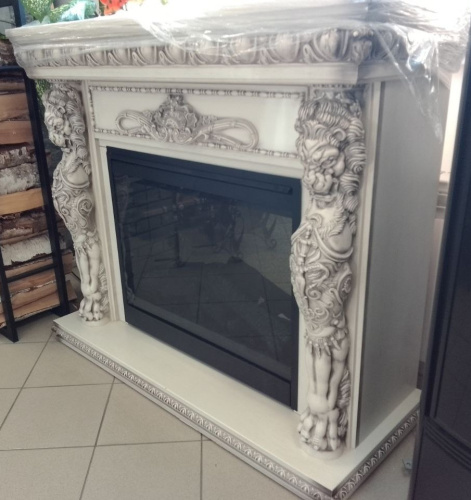 Комплект Портал Royal Flame Windsor слоновая кость, темная патина + Очаг Dimplex Symphony 30