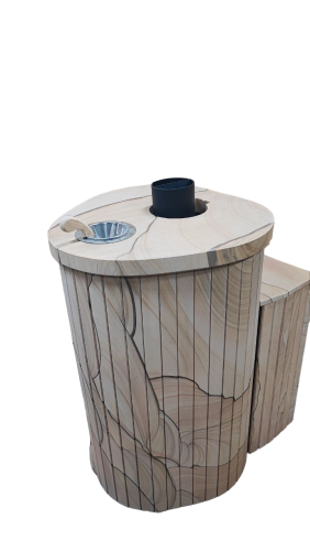 Печь для бани Ферингер Ламель Макси "Окаменевшее дерево" перенесенный рисунок до 38 м³ (серия ПФ)