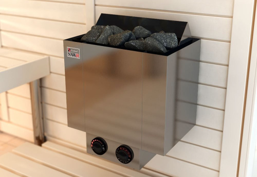 Печь Sawo Nordex электрическая со встроенным пультом 9кВт NRX-90NB-Z (8-14м3)