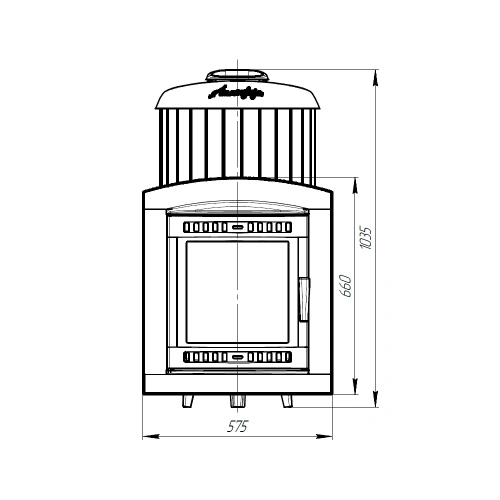 Печь для бани Атмосфера XL до 26 м³ в ламелях ПроМеталл