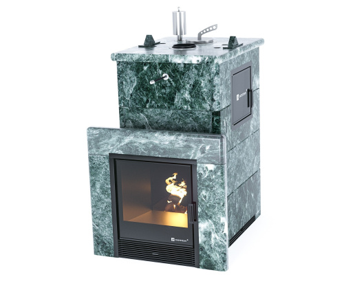 Печь для бани ИзиСтим Сочи М2 в полноценном кожухе Змеевик