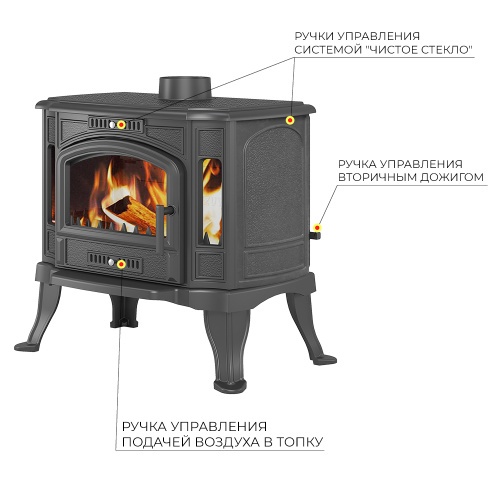 Печь-камин Везувий KZ-14 "Антрацит"