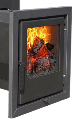 Печь для бани Варвара мини с навесным баком глухая дверка